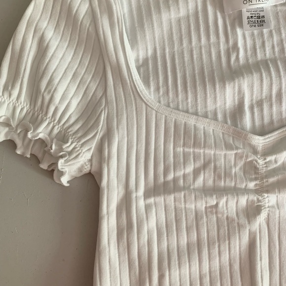 NWT Nico Ribbed Tee - White - Picture 3 of 8